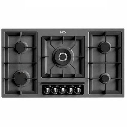 اجاق-گاز-صفحه-ای-استیل-ایتالیایی-پنج-شعله-E518G-میکس-پلاس-MixPlus-